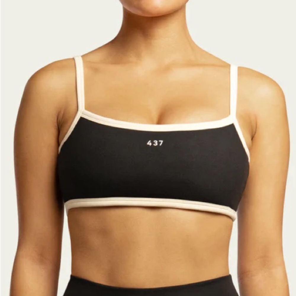 437 The Micro Bra Black & Crème M